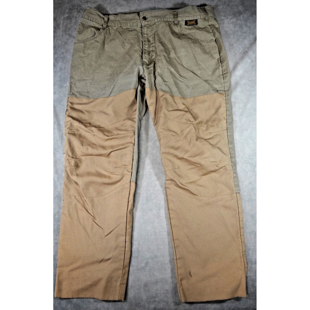 Vintage Gamehide Tan Brush Guard Rip Stop Cotton Hunting Pants Mens 42x31 Pocket
